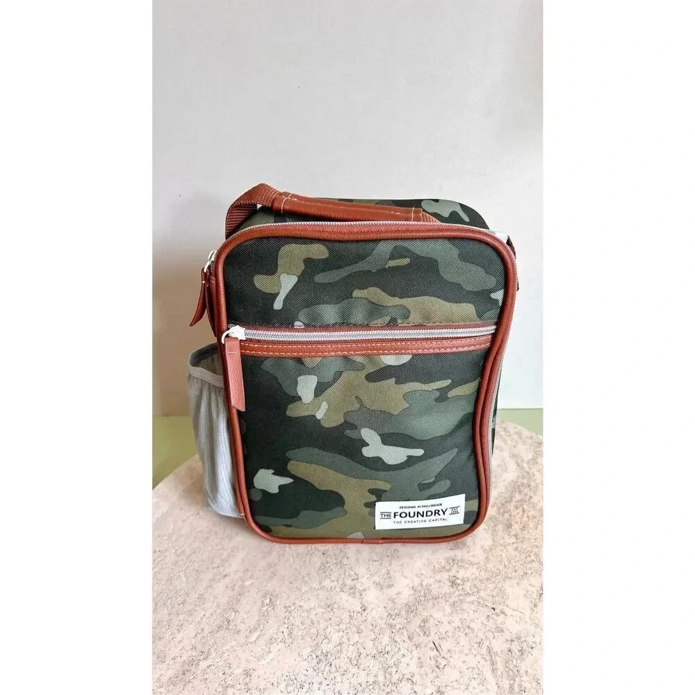The‎ Foundry Fit & Fresh Unisex Green Brown Camo Thayer Insulated Tote Lunch Bag